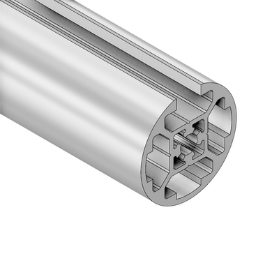 10-40R1-0-24IN ALUMINUM PROFILE 40MM ROUND<br>1-SLOT, CUT TO LENGTH OF 24 INCHES